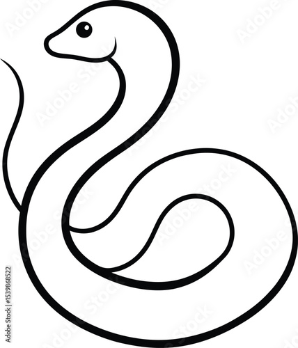 black snake vector illustration
