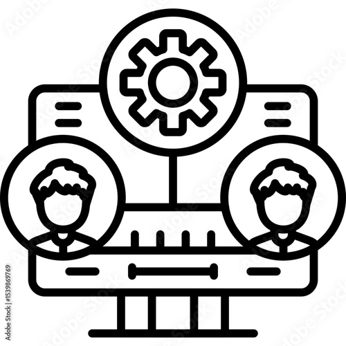 Teamwork Icon Vector Element