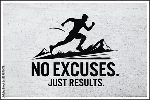 No Excuses Runner Silhouette Motivation
Just Results – Running Motivation Art
Fitness Drive: Athlete in Action
Determined Runner Black & White Design