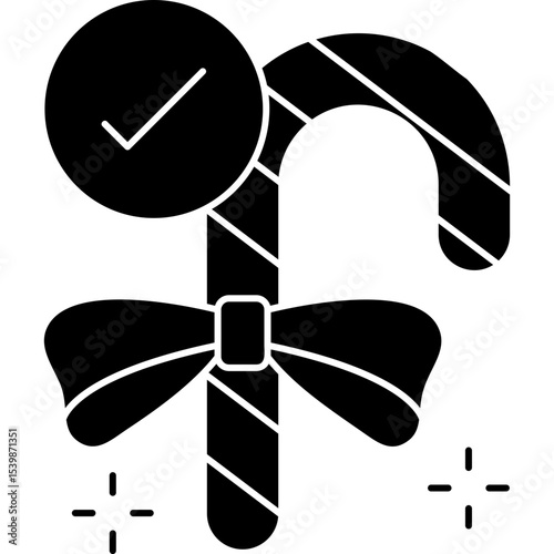 Candy Cane Icon Vector Element