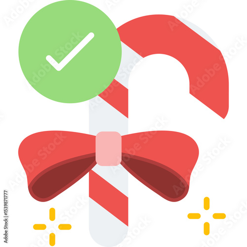Candy Cane Icon Vector Element