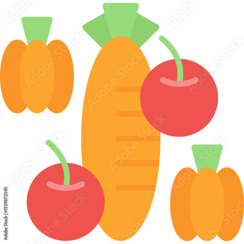 Vegetable Icon Vector Element