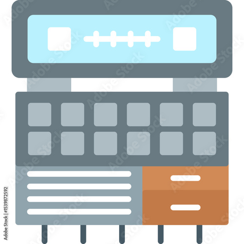 Cash Register Icon Vector Element