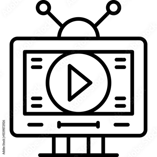 Television Icon Vector Element