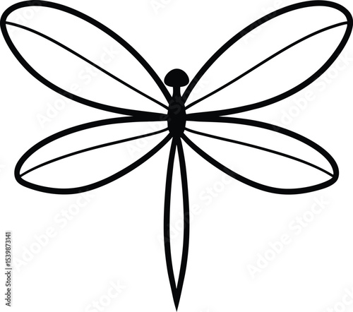 dragonfly silhouette vector