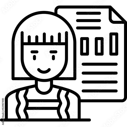 Businesswoman Icon Vector Element