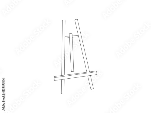 Artist easel icons set. Outline set of artist easel vector icons for web design isolated on a white background. Isometric set of easel vector icons outline. Blank Canvas Outline Icon.
