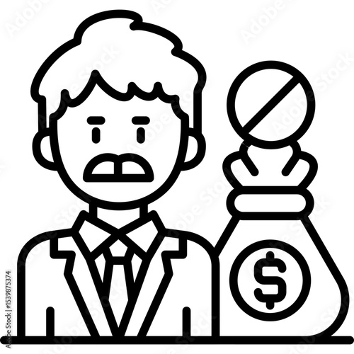 Bribe Icon Vector Element