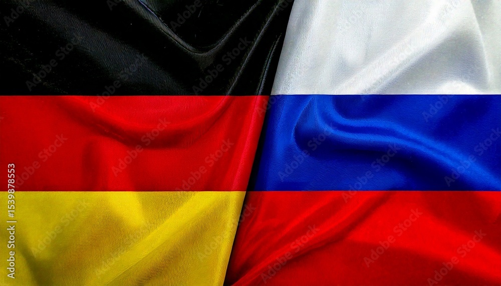 Naklejka premium ロシアとドイツの国旗。(Russia flag and Germany flag.)