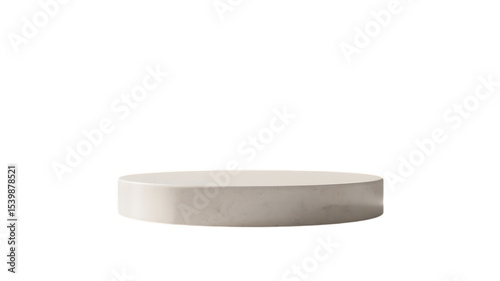 Minimalist white oval podium displayed on black background product presentation for advertising