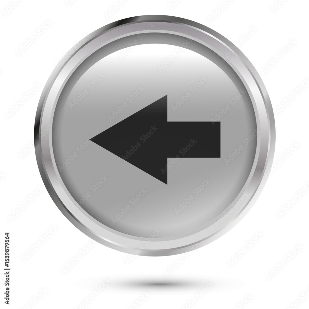 Gray glass button previous composition.  Vector. EPS 10