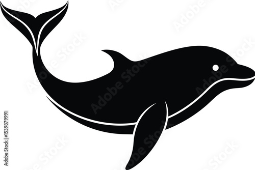 vector illustration of a cartoon shark
