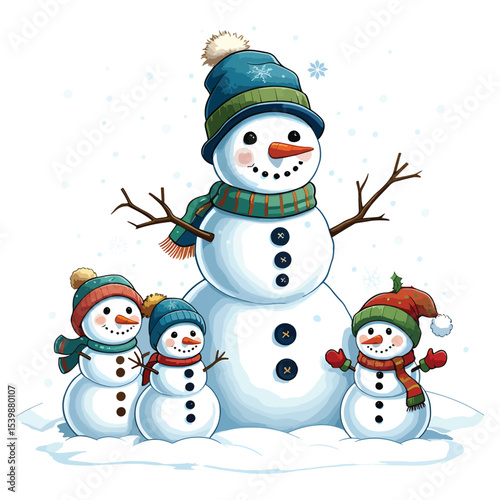 snowman in the snow