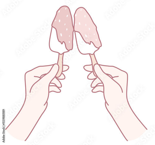 Celebrate those sweet and joyful moments with these delightful ice cream pops held in your hand, savoring every bite