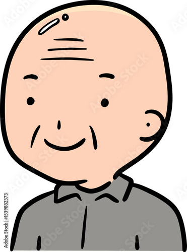 Illustration of elder man
