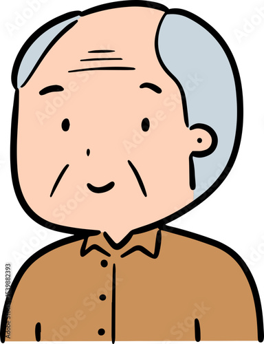 Illustration of elder man
