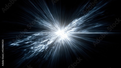 Dynamic Bright Light Burst Explosion with Radiant Streaks and Sparks
