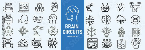 Mental and psychology line icons collection. Big UI icon set in a flat design. Thin outline icons pack. Vector illustration EPS10
