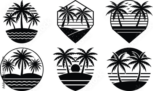 Beach Paradise T Shirt Graphic Design for Summer Apparel