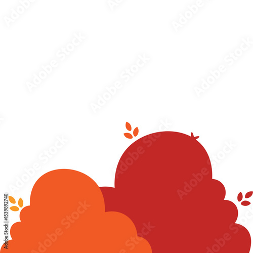 Autumn Bush Illustration