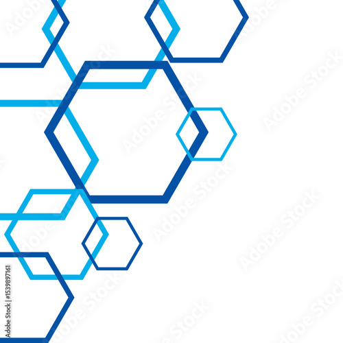 Geometric Hexagonal Tech Corner