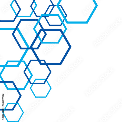 Geometric Hexagonal Tech Corner