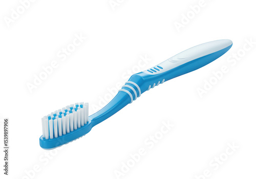 Blue toothbrush isolated on transparent background