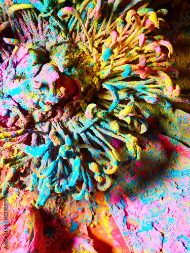 Wallpaper Mural Peony flower macro texture background in holly powder pigment Torontodigital.ca