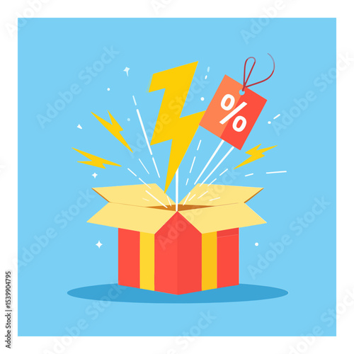 Box explodes with promotion discount  lightning