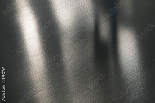 Close up shot of a brushed metal surface with light and dark areas