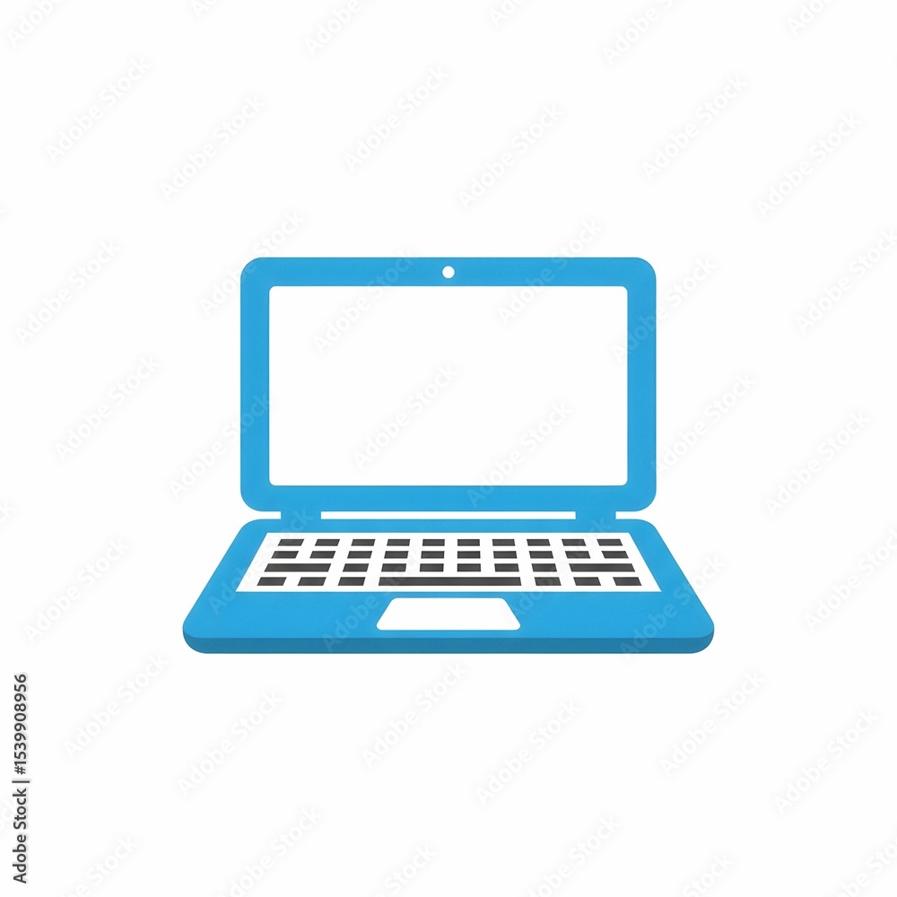 Blue Laptop Computer Blue Laptop Computer
