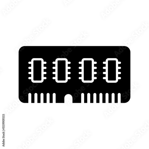 RAM icon. Filled style.