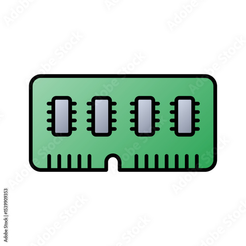 RAM icon. Gradient style.