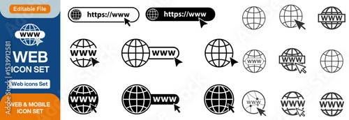 Website Icon. Vector WWW icon
