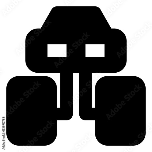 transportation solid icon set