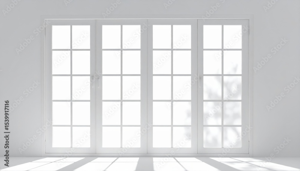 White Paneled Window with Light Shadow, Interior Design, Home Decor, Window Design Window, Sunlight White Paneled Window with Light Shadow, Interior Design, Home Decor, Window Design Window, Sunlight