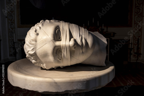 S. Mary of the angels and martyrs basilica, Rome, Italy. Sculpted head