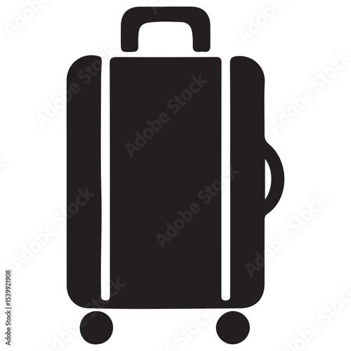 Silhouette of Lost Luggage Near Deserted Roadside Motel