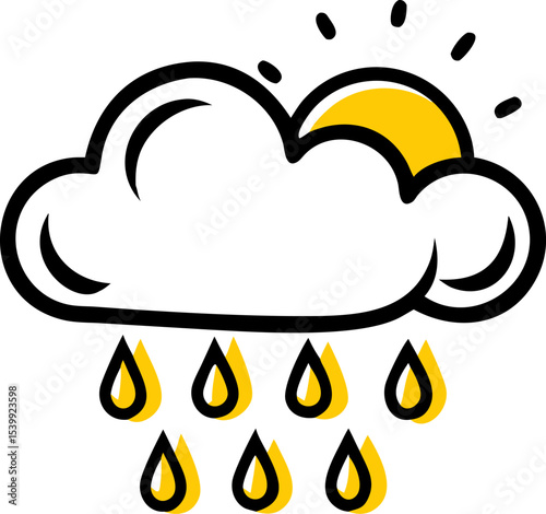 Sunshine and Showers A Delightful Weather Illustration