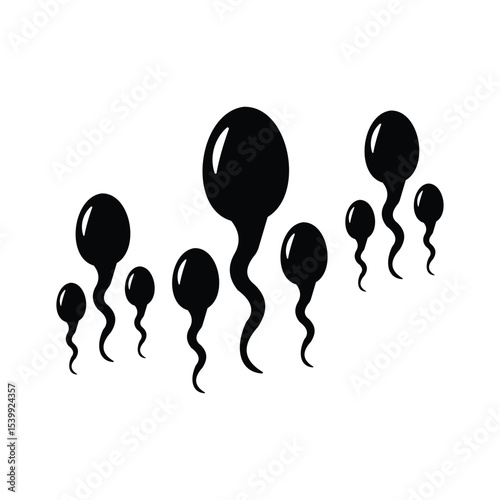 fertilized by sperm icon set .Symbol isolated white background. vector illustration. color editable