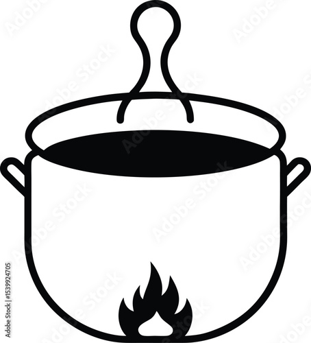 cooking pot vector illustration