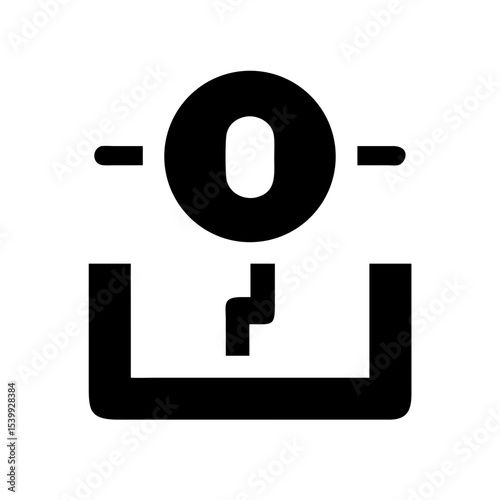 Minimalist black icon symbolizing a zero-day vulnerability in cybersecurity, indicating an unpatched and exploited software flaw.
