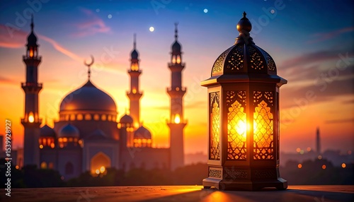 Ramadan Lantern Mosque Sunrise.