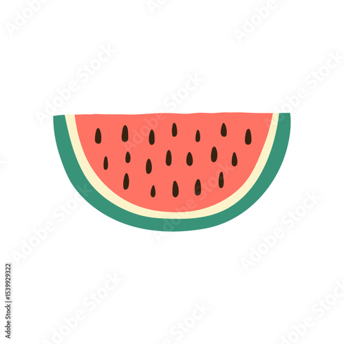 Watermelon illustration on a white background.