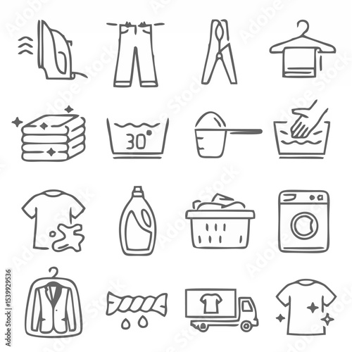 Laundry & Dry Cleaning Icons.eps