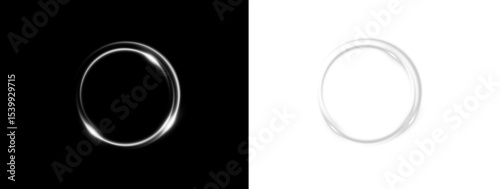 Brilliant flash circle white PNG glow annotation sparkle ring transparent background modern PNG electric sphere design magic white circle.