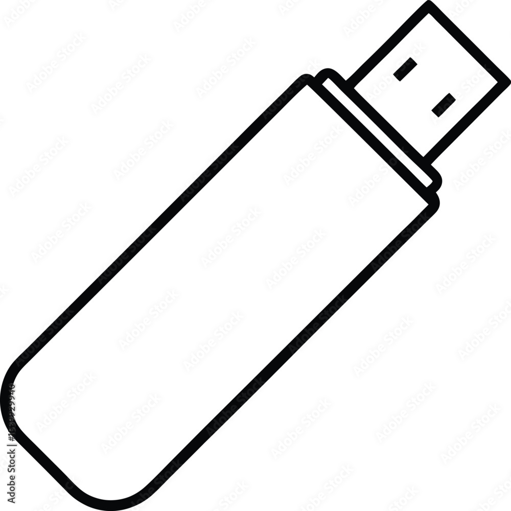 Obraz premium usb flash drive vector illustration
