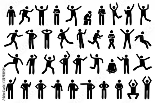 Stick Figures - Action Poses.eps