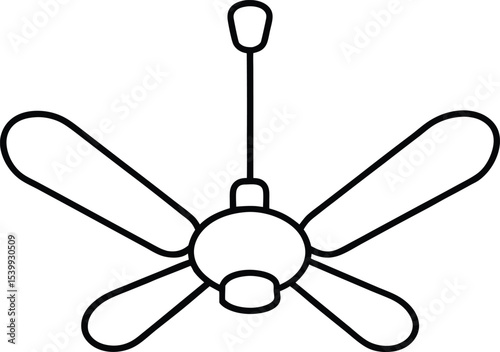 vector illustration of a fan