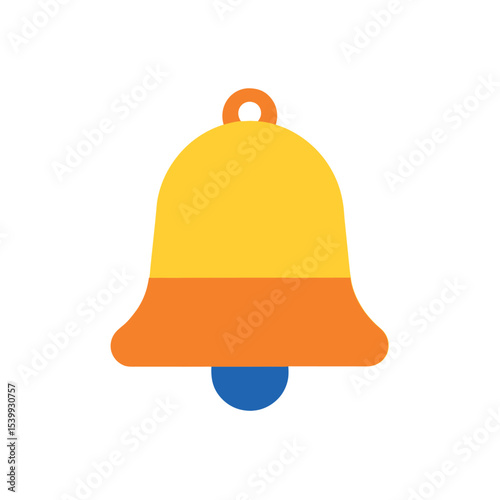 School Bell Vector Illustration for Class Time Alarm and Educational Symbol
